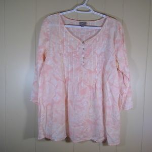 J.Jill Lightweight peachy pink long tunic Medium